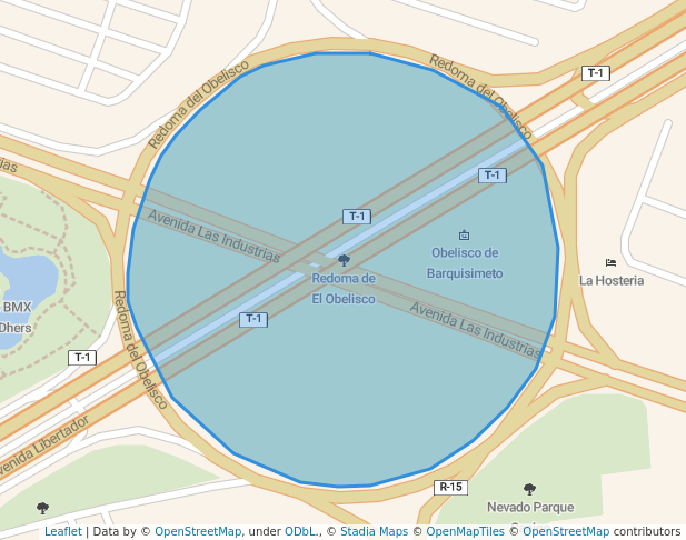 walking in Redoma de El Obelisco map in Barquisimeto