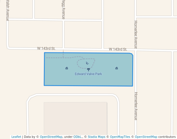 walking in Edward Valve Park map in East Chicago