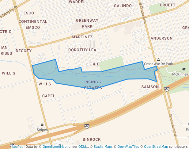 walking in Comanche Trail West Park map in Odessa