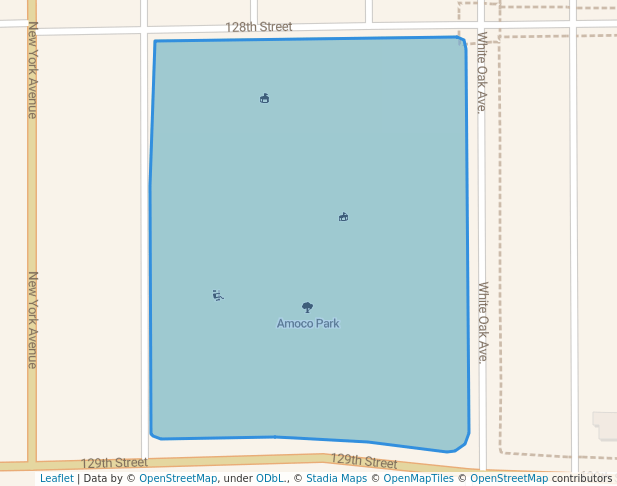 walking in Amoco Park map in Whiting