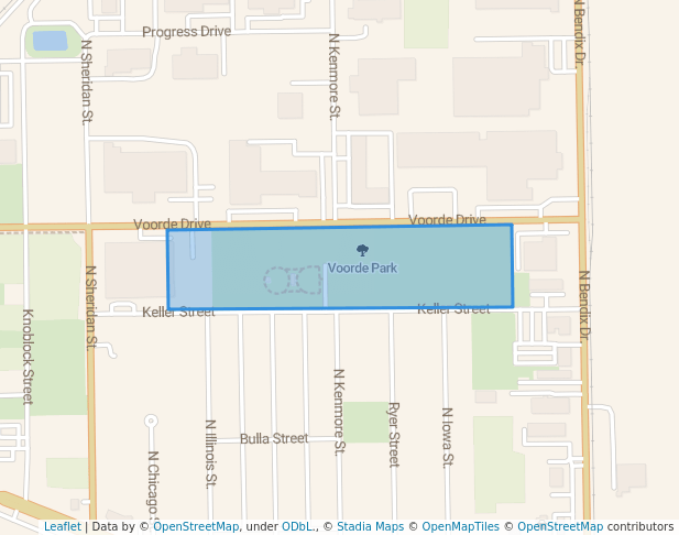 walking in Voorde Park map in South Bend