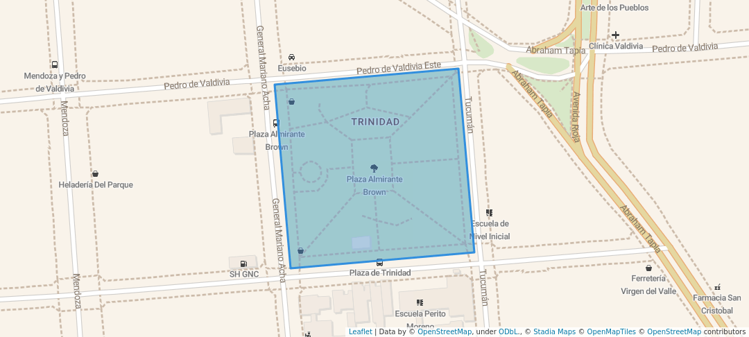 walking in Plaza Almirante Brown map in EHC