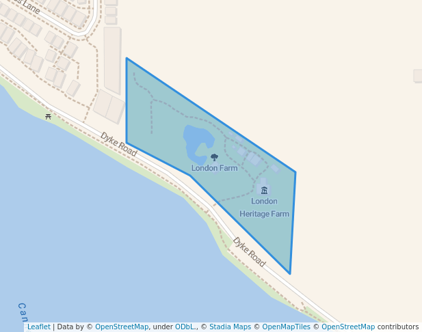 walking in London Farm map in Richmond