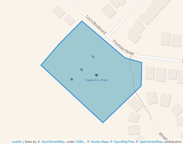walking in Valentino Park map in Rockwood