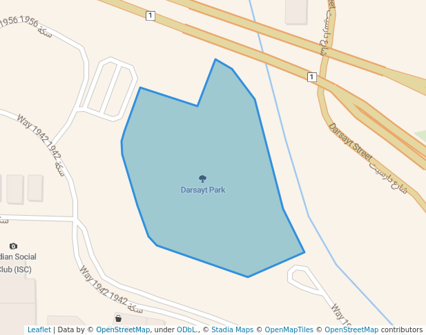 walking in Darsayt Park map in Muscat