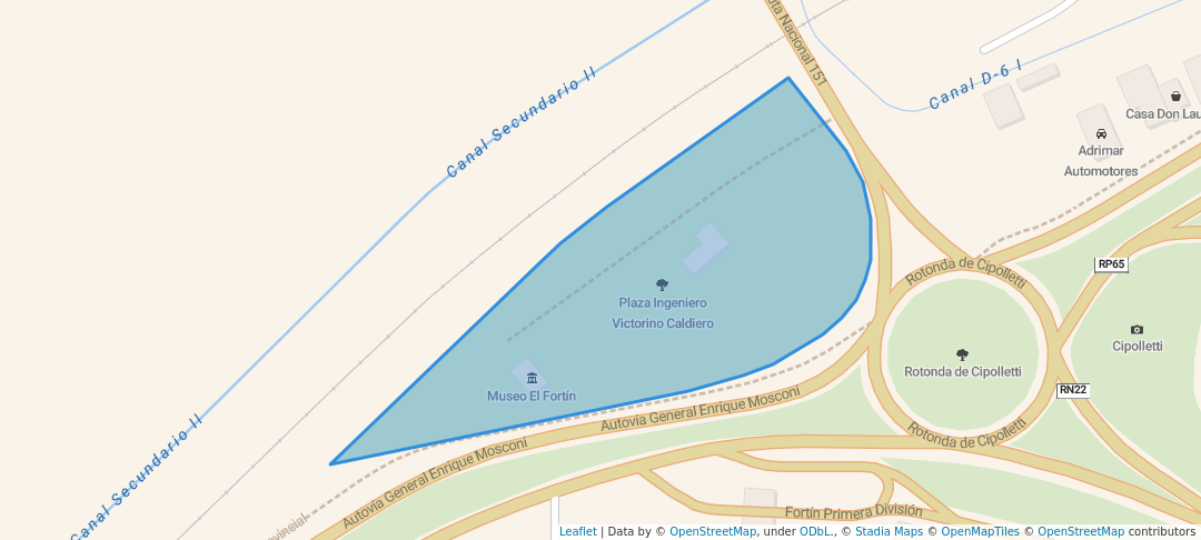 walking in Plaza Ingeniero Victorino Caldiero map in Cipolletti