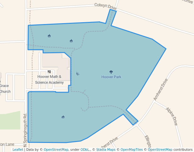 walking in Hoover Park map in Schaumburg
