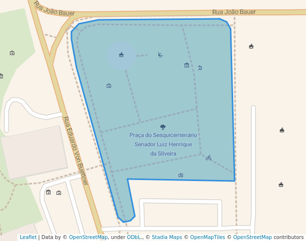 walking in Praça do Sesquicentenário Senador Luiz Henrique da Silveira map in Brusque