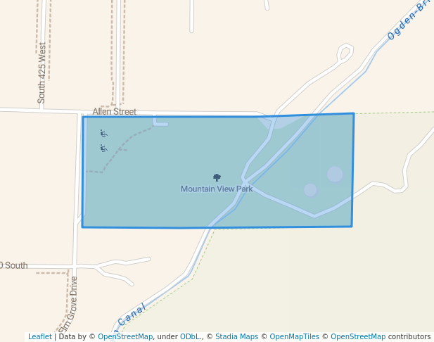 walking in Mountain View Park map in Perry