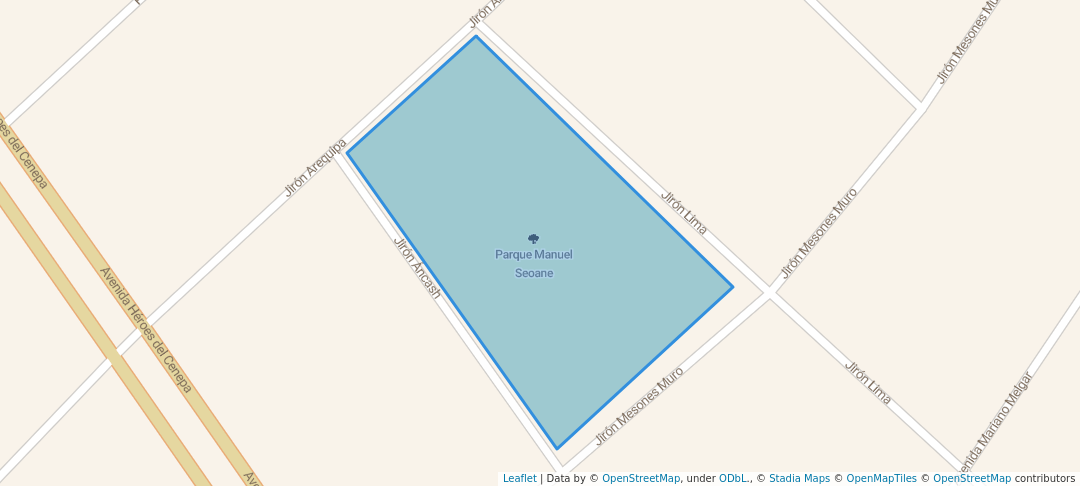 walking in Parque Manuel Seoane map in Bagua