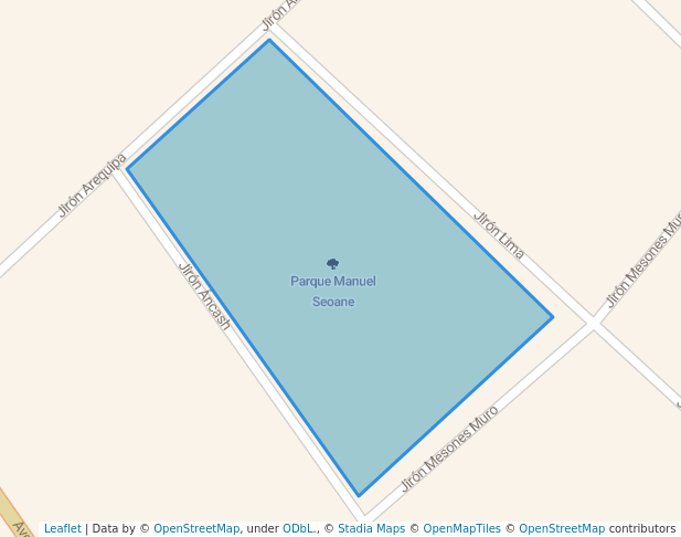 walking in Parque Manuel Seoane map in Bagua