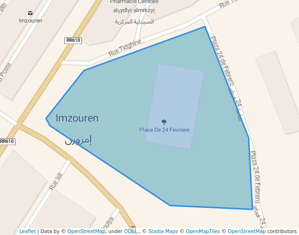 walking in Place De 24 Fevriere map in Imzouren