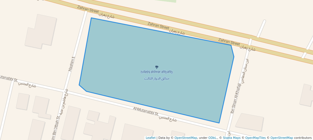 walking in حدائق الدوار الثالث map in Amman