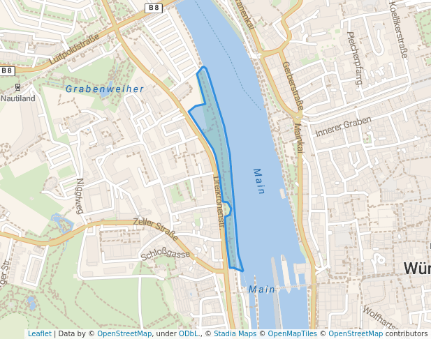 walking in Leonhard-Frank-Promenade map in Würzburg