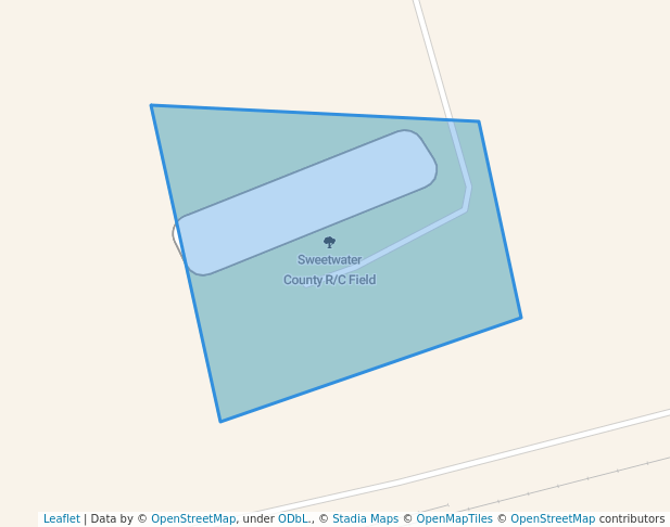 walking in Sweetwater County R/C Field map in Rock Springs