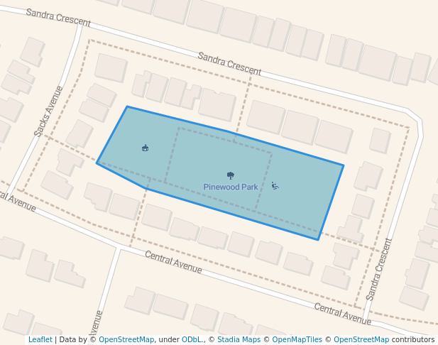 walking in Pinewood Park map in Grimsby