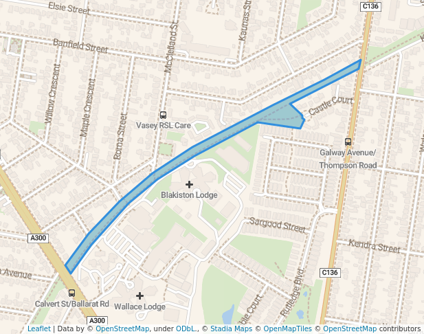 walking in Tom McKean Linear Park map in Bell Park