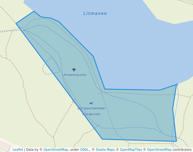walking in Litmasenpuisto map in Kuopio