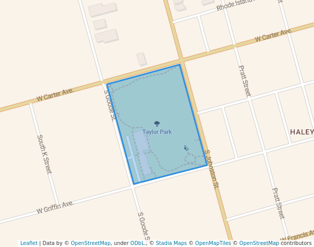 walking in Taylor Park map in Midland