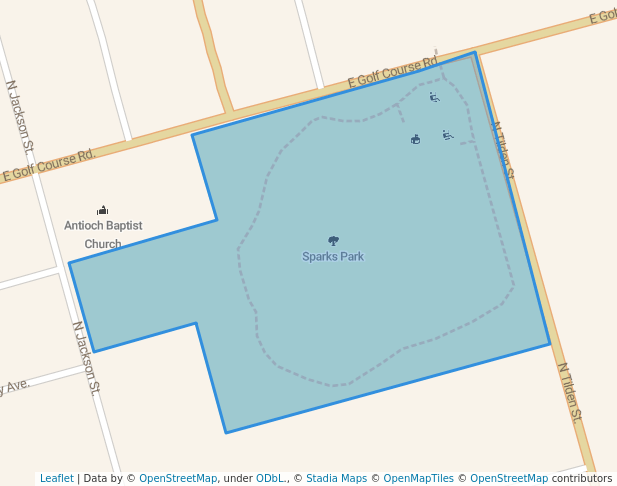 walking in Sparks Park map in Midland