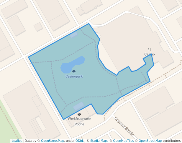 walking in Casinopark map in Mannheim