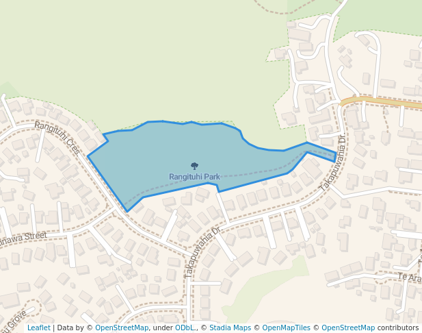 walking in Rangituhi Park map in Porirua