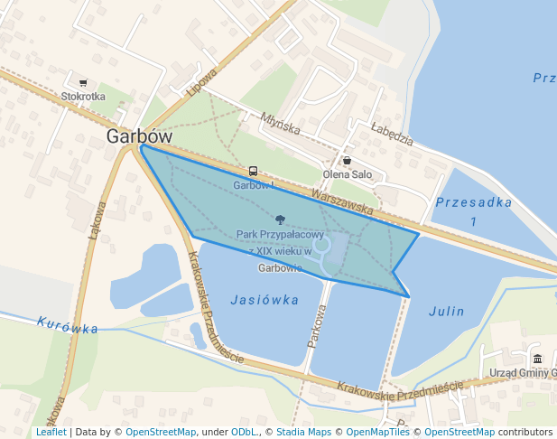 Park Przypałacowy z XIX wieku w Garbowie in Garbów | Map and Routes