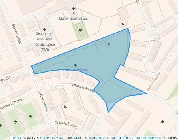 walking in Ernst-Reuter Park map in Ludwigshafen am Rhein