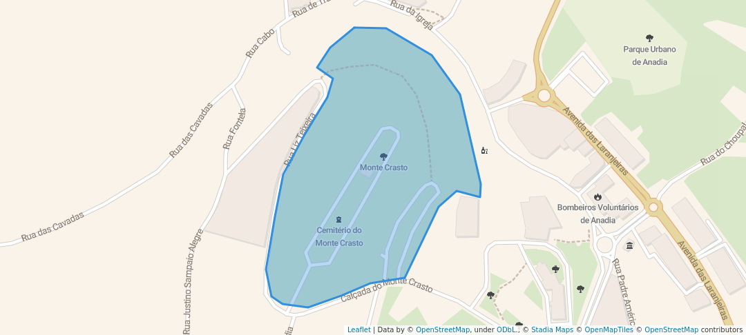 walking in Monte Crasto map in Arcos