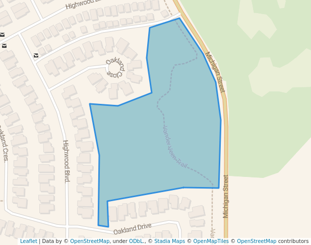 walking in Highwood Park map in Devon