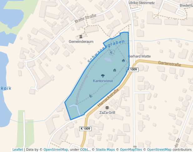 walking in Kantorwiese map in Biederitz