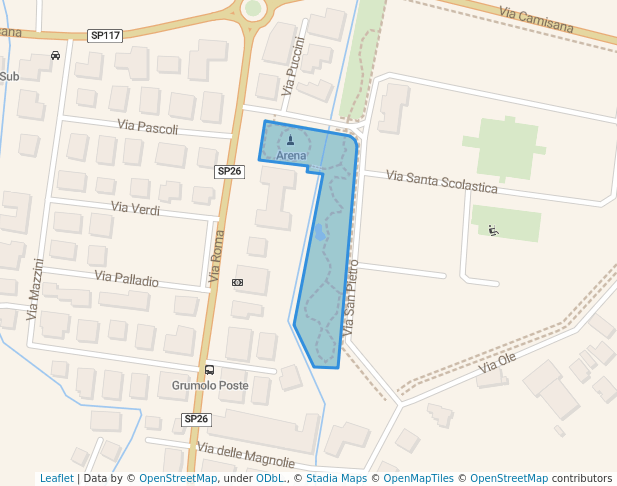 walking in Parco giochi map in Grumolo delle Abbadesse