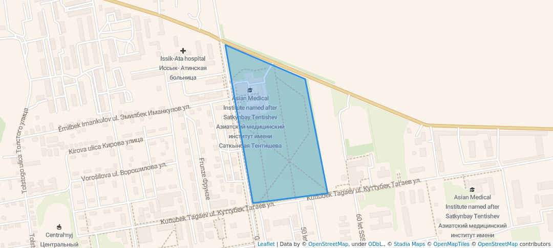 walking in Дубовый парк map in Kant