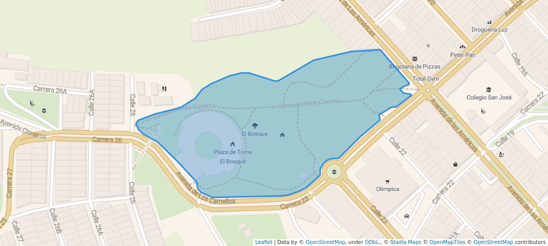 walking in El Bosque map in Armenia