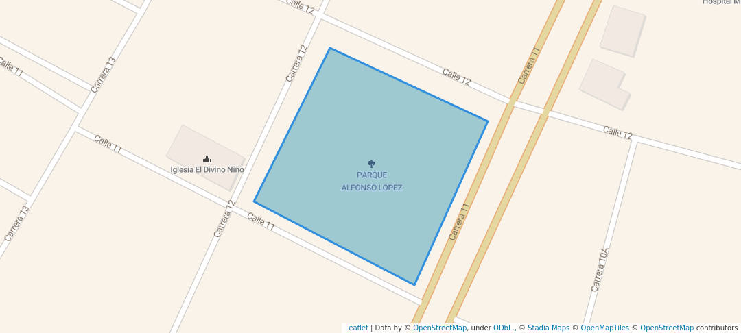 walking in PARQUE ALFONSO LOPEZ map in Monterrey