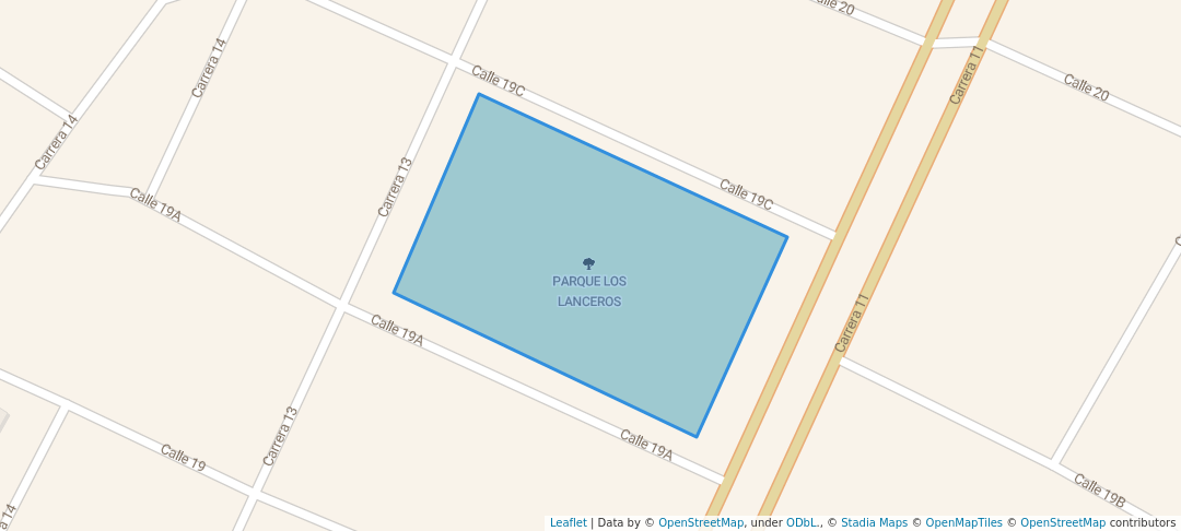 walking in PARQUE LOS LANCEROS map in Monterrey