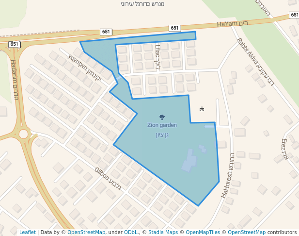 walking in Zion garden map in Pardes Hana-Karkur