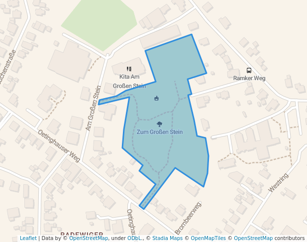 walking in Zum Großen Stein map in Herford