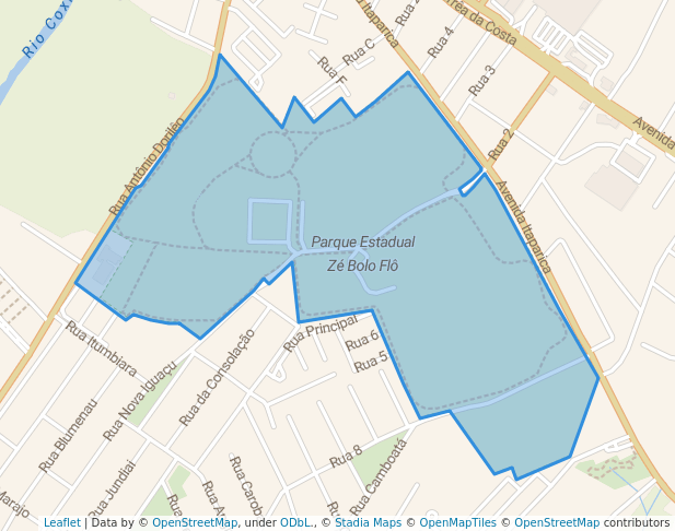 walking in Parque Estadual Zé Bolo Flô map in Cuiabá