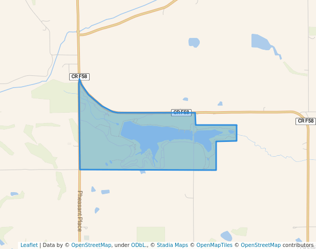 walking in Littlefield Recreation Area map in Exira
