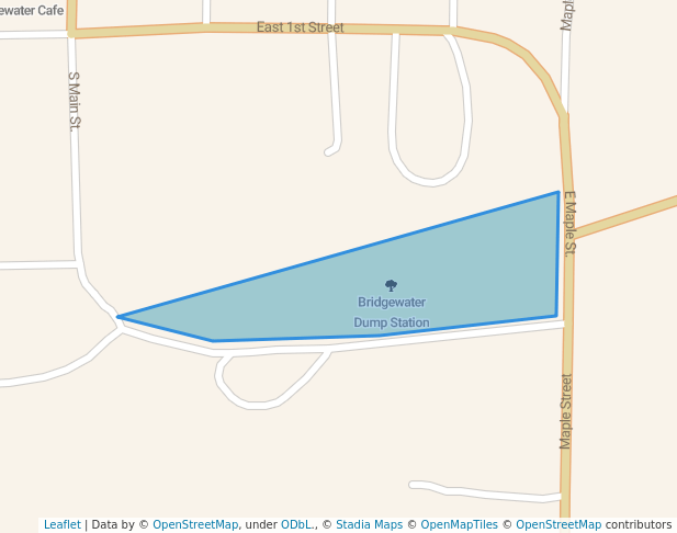 walking in Bridgewater Dump Station map in Bridgewater