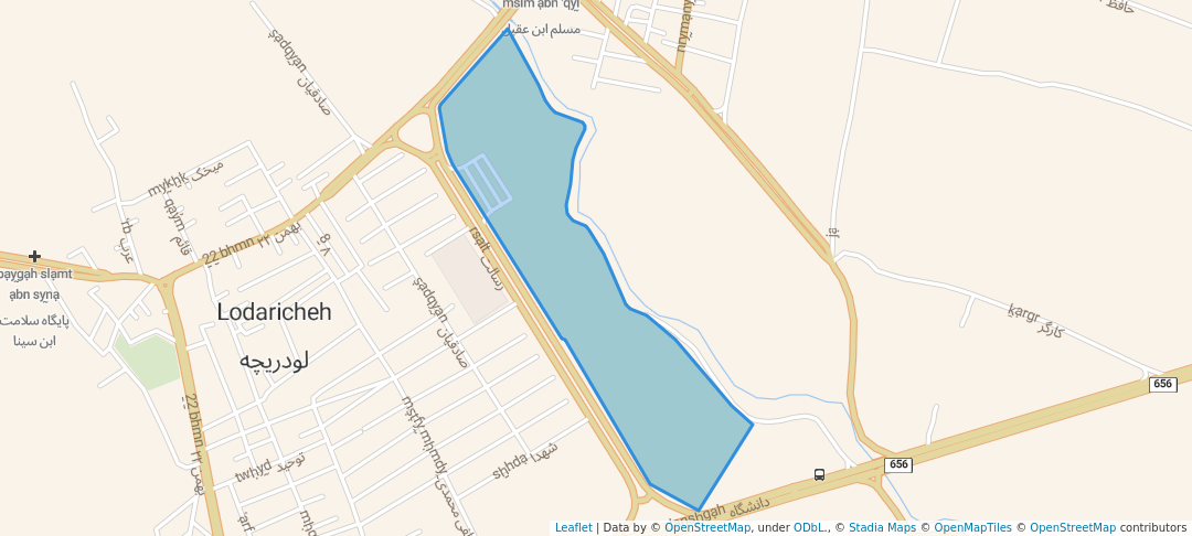 walking in پارک معلم map in Dowlatabad