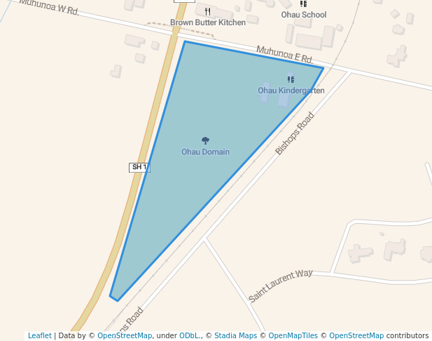 walking in Ohau Domain map in Ōhau