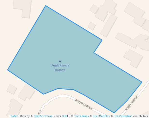 walking in Argyle Avenue Reserve map in Levin