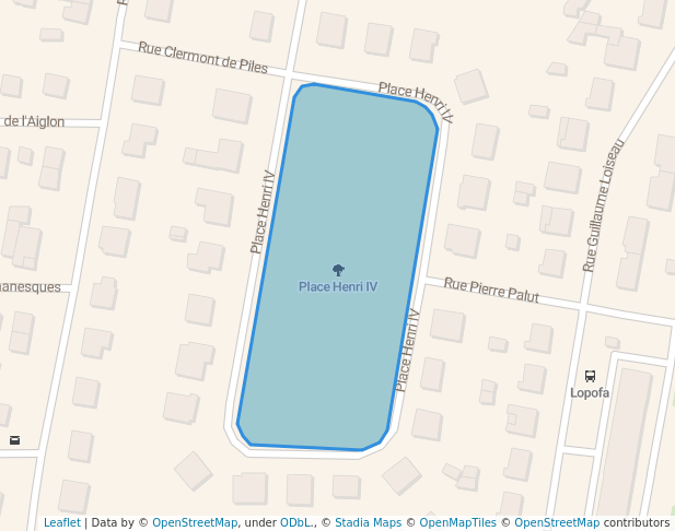 walking in Place Henri IV map in Bergerac