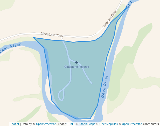 walking in Gladstone Reserve map in Levin