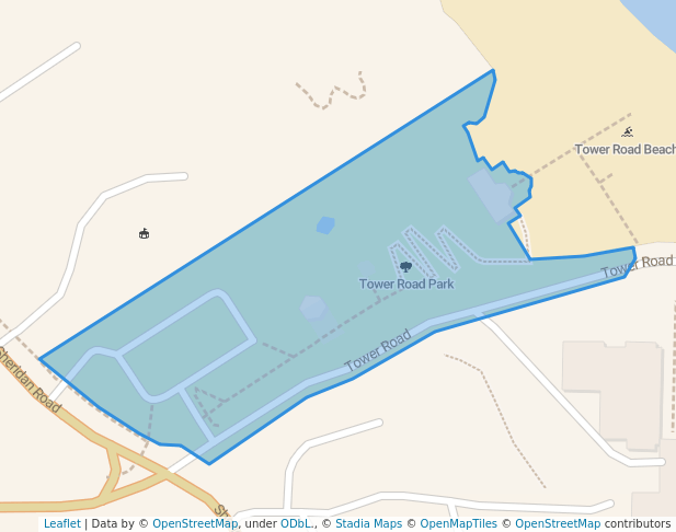 walking in Tower Road Park map in Winnetka