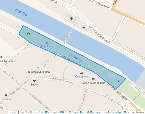 walking in Alameda del Río map in Chiclana de la Frontera