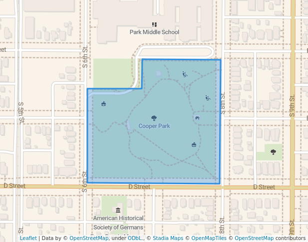 Cooper Park in Lincoln | Map and Routes