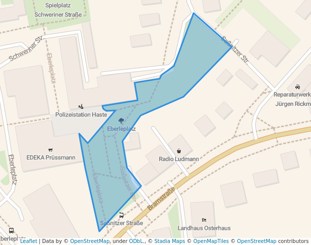 walking in Eberleplatz map in Osnabrück